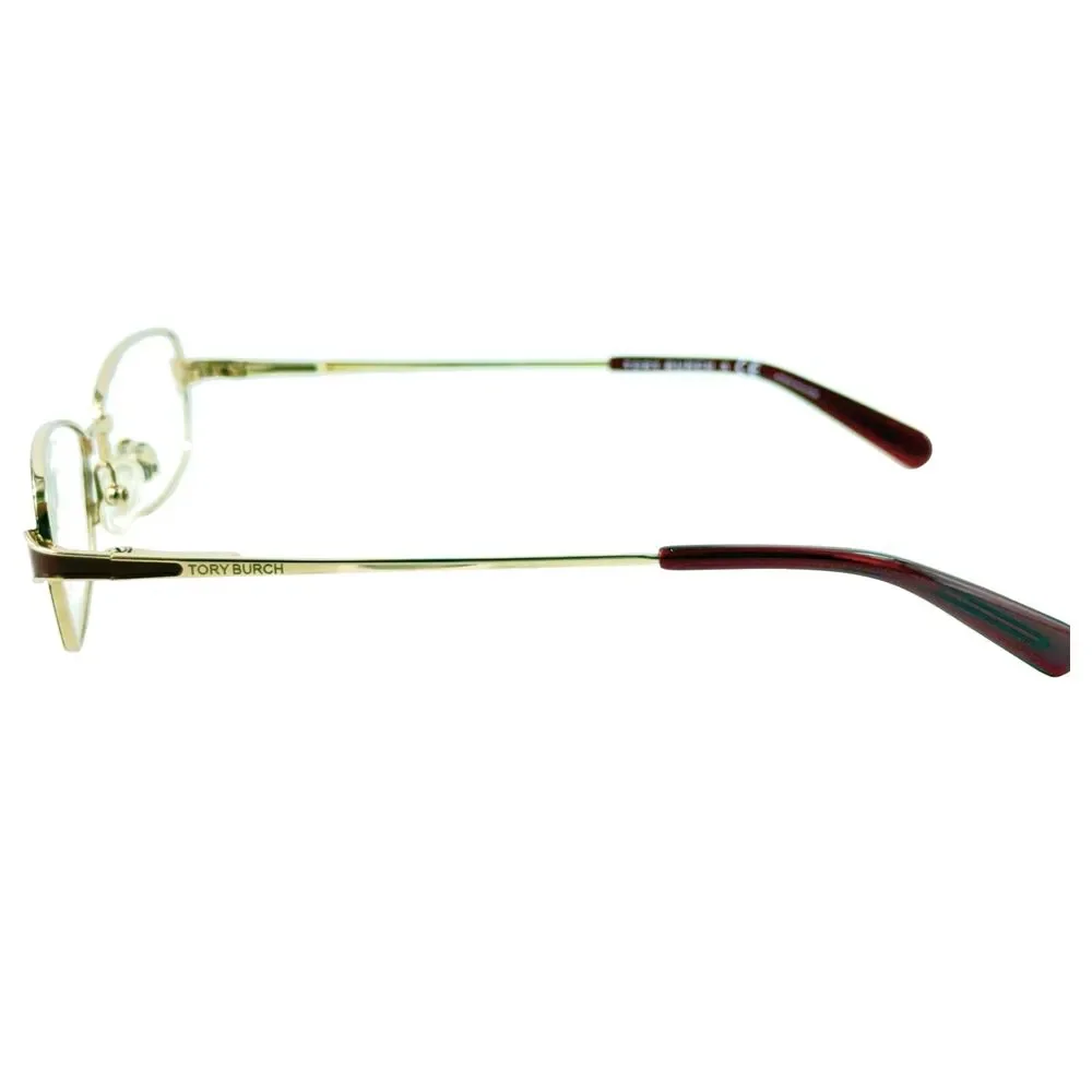Tory Burch TY1024 Womens Metal Eyeglass Frame 383 Berry Gold 52-16 Spring Hinges